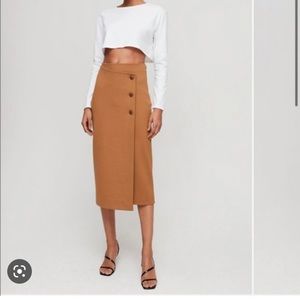 Billy wrap midi skirt from Aritzia Babaton size 4